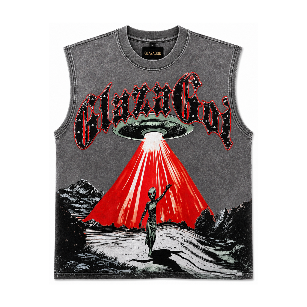 GLAZA GOD Nave – Heavyweight Acid Wash Sleeveless Tee